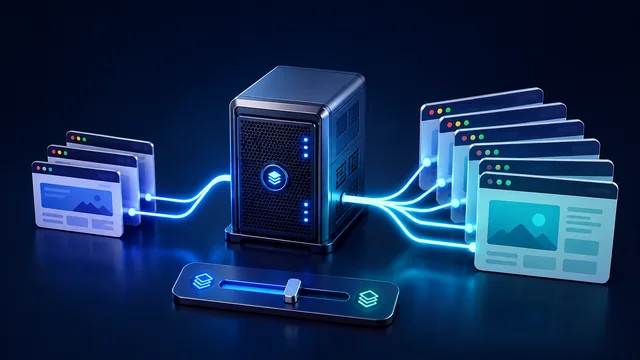 One hosting server supporting groups of several websites