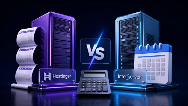 Hostinger long commitments compared with InterServer monthly billing