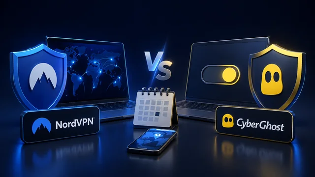 NordVPN and CyberGhost app setup and subscription choices compared