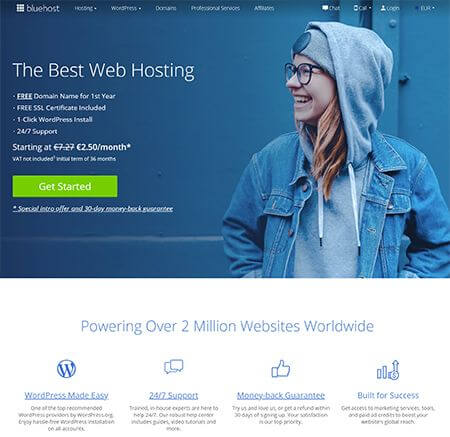 Bluehost.com website