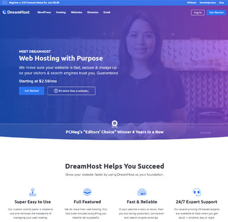 DreamHost website