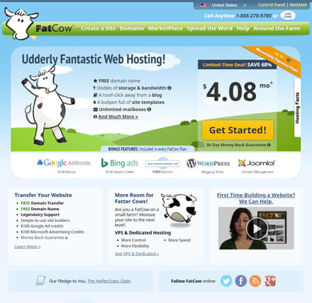 FatCow website