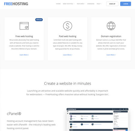 FreeHosting.com website