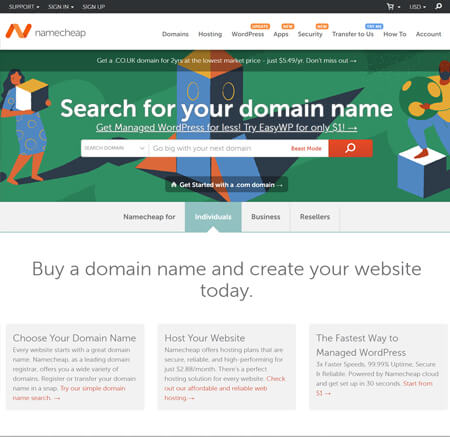 NameCheap.com website