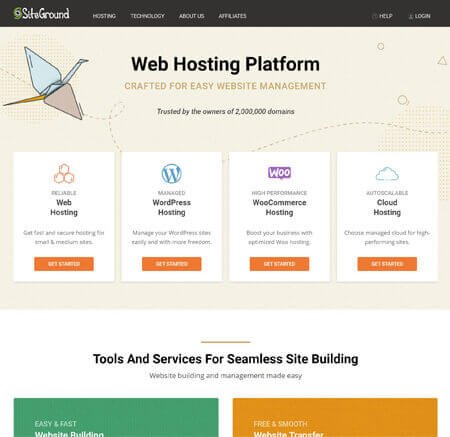 SiteGround website