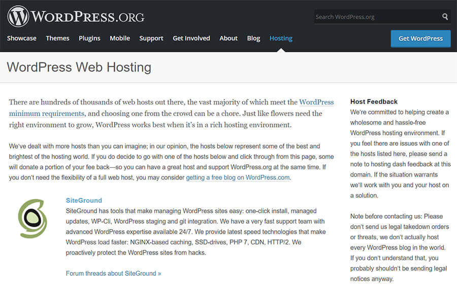 SiteGround Wordpress Hosting